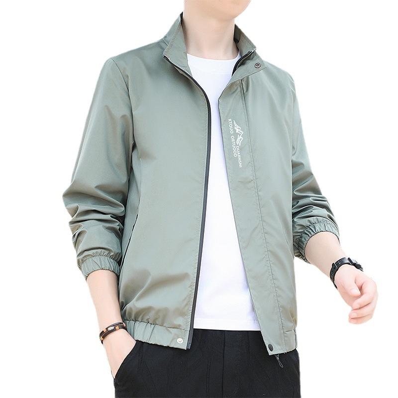 Men's Windproof New Jacket Jacket Trendy Stand-up Collar Korean Version Casual Jacket Men's Jacket