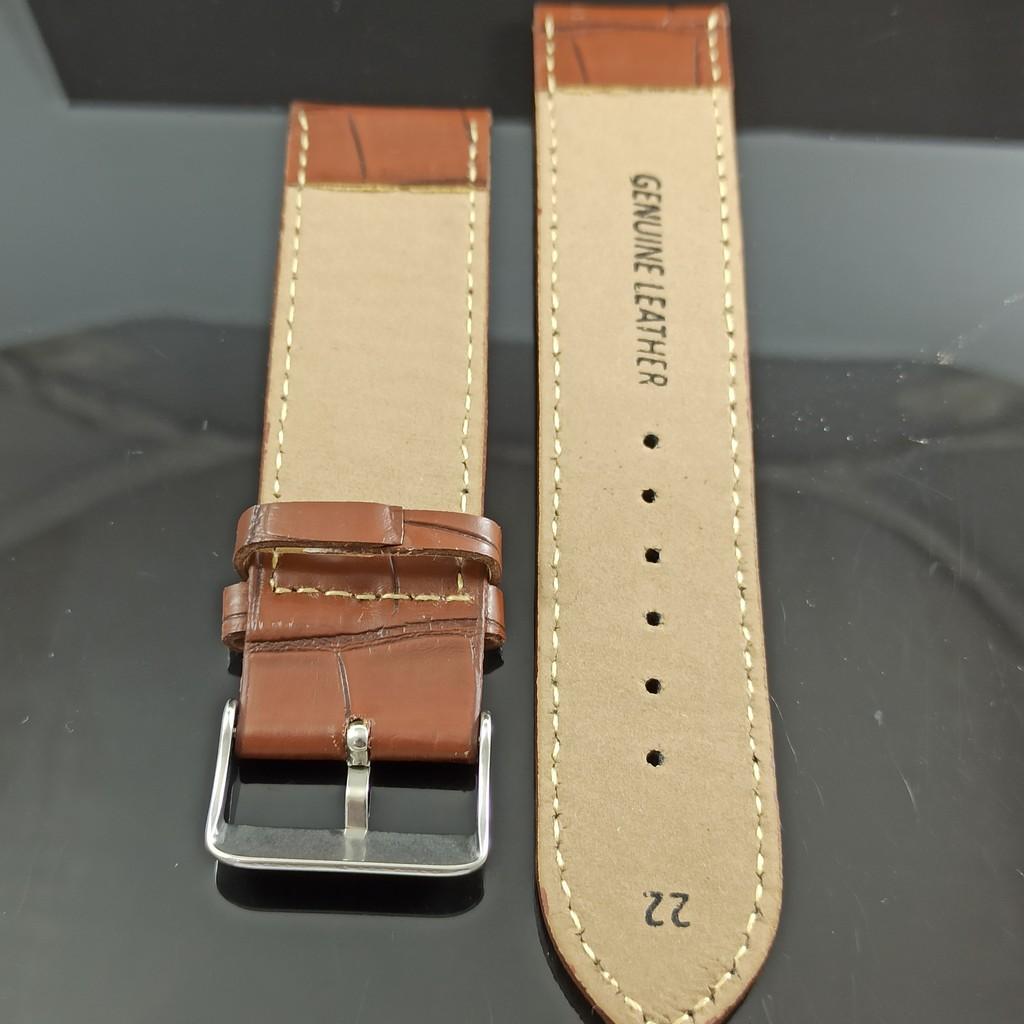 22MM LEATHER STRAP WITH TWO SPRING BARS FREE SHIPPINGS 024-1 Strap-024