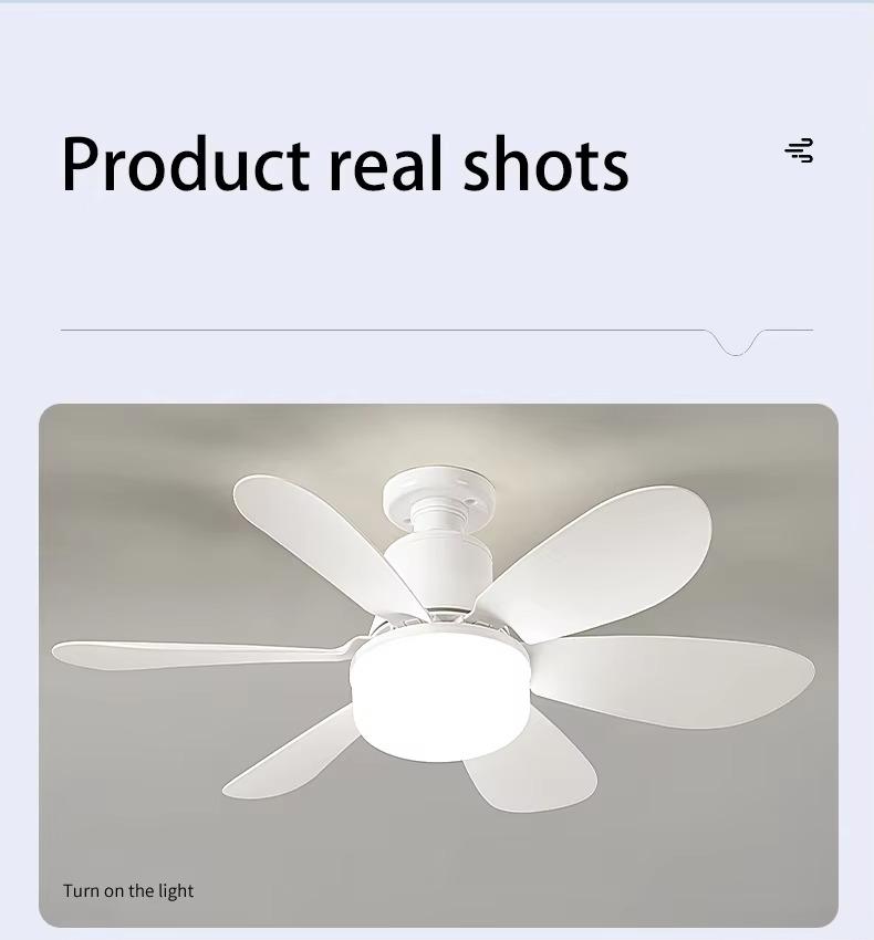 42/52cm Silent Ceiling Fan Lamp Remote Control LED 3 Colors Light Dimmable Bedroom Office Indoor 6 Blades Ceiling Fans Lighting