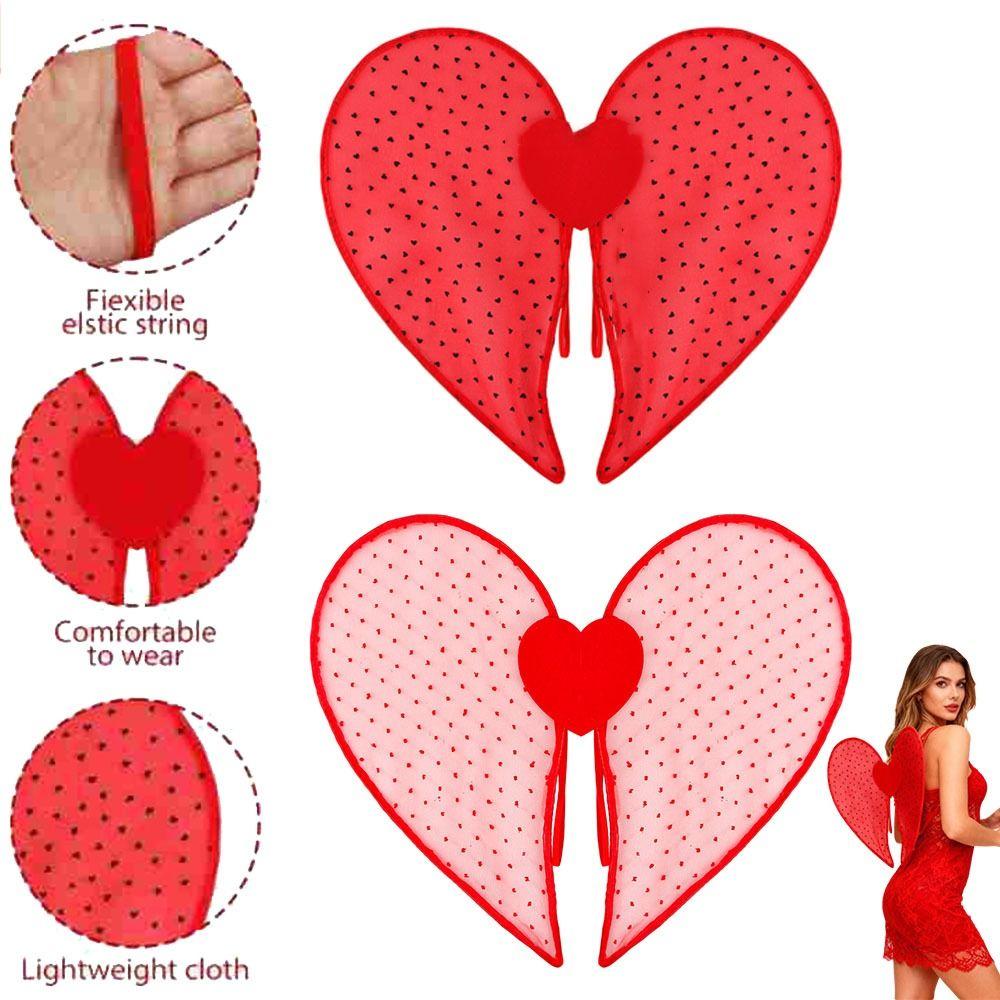 Sexy Seductive Heart-shaped Wings Heart-shaped Dress UP Valentine's Day Decorations Valentine's Day Party Accessories