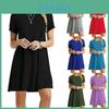 Elegante T-shirt Tunica Estiva da Donna con Maniche Corte e Colori Uniformi