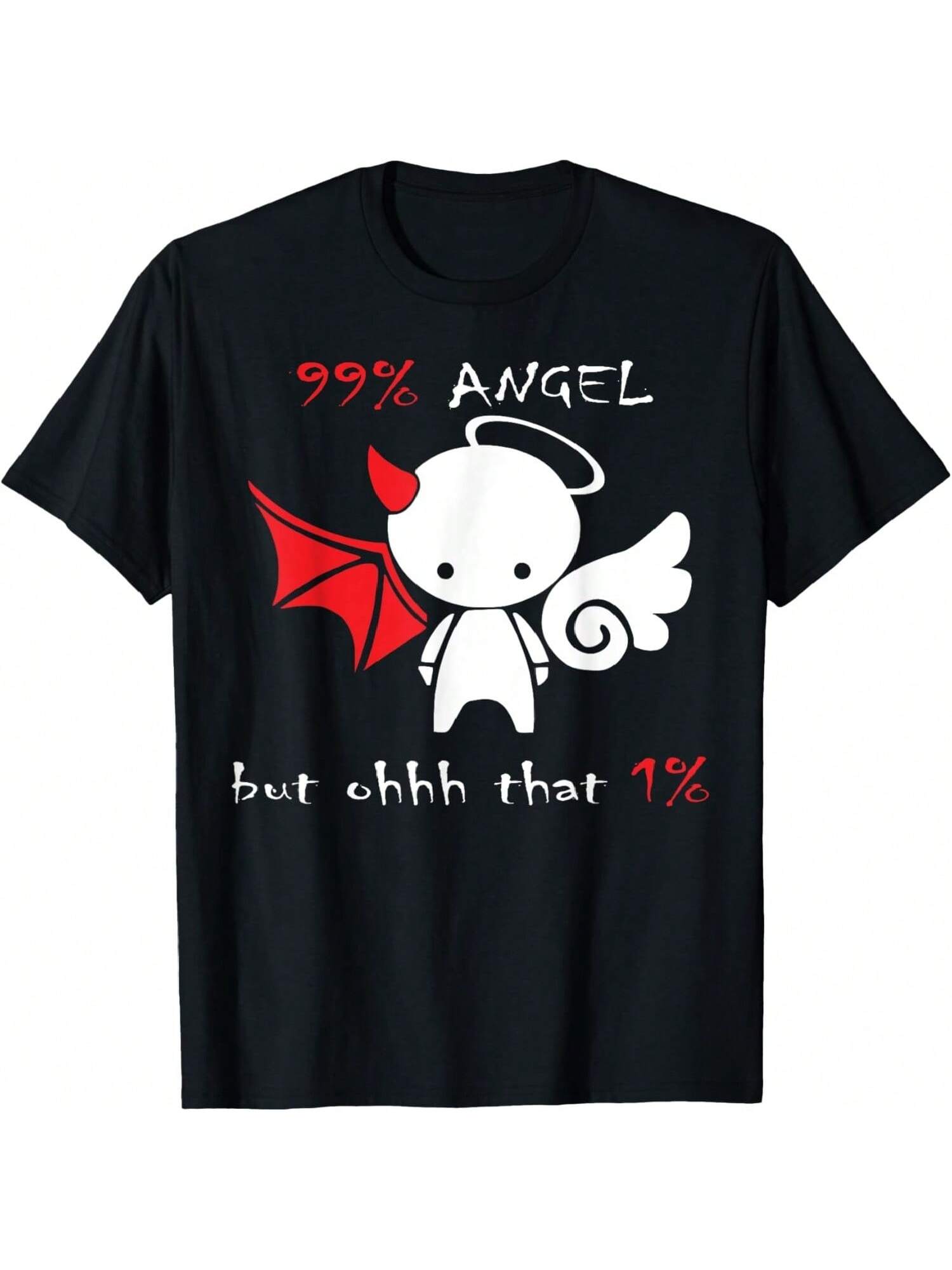 99 Percent Angel But Oh That 1 Percent Funny T-Shirt S разноцветный