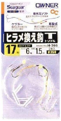 OWNER Device Flounder Exchange Hook Triple Cut Flounder No. 15 1.5m