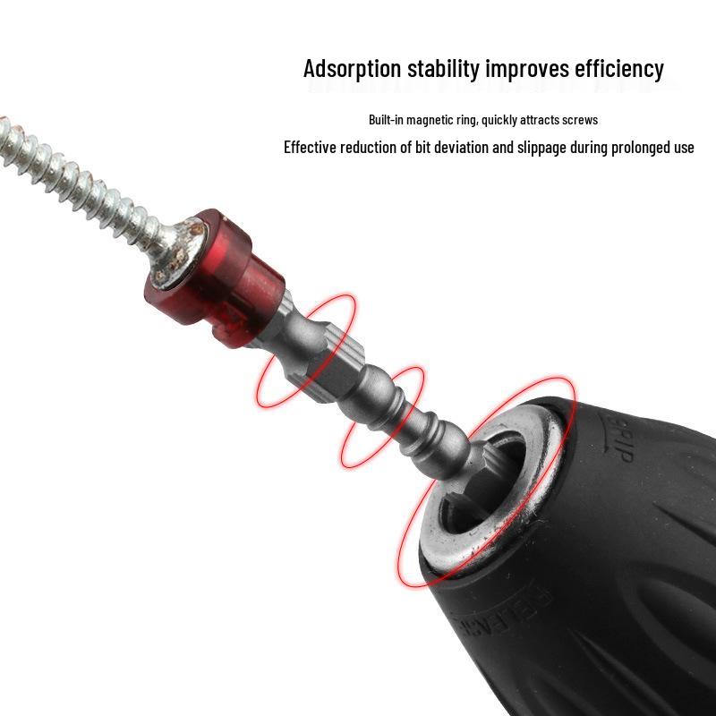 Dual Magnetic Ring Screwdriver Head for Electric and Pneumatic Drills