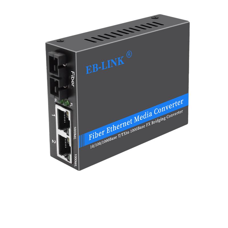 EB-LINK Gigabit Fiber Optic Transceiver Media Converter SC Interface