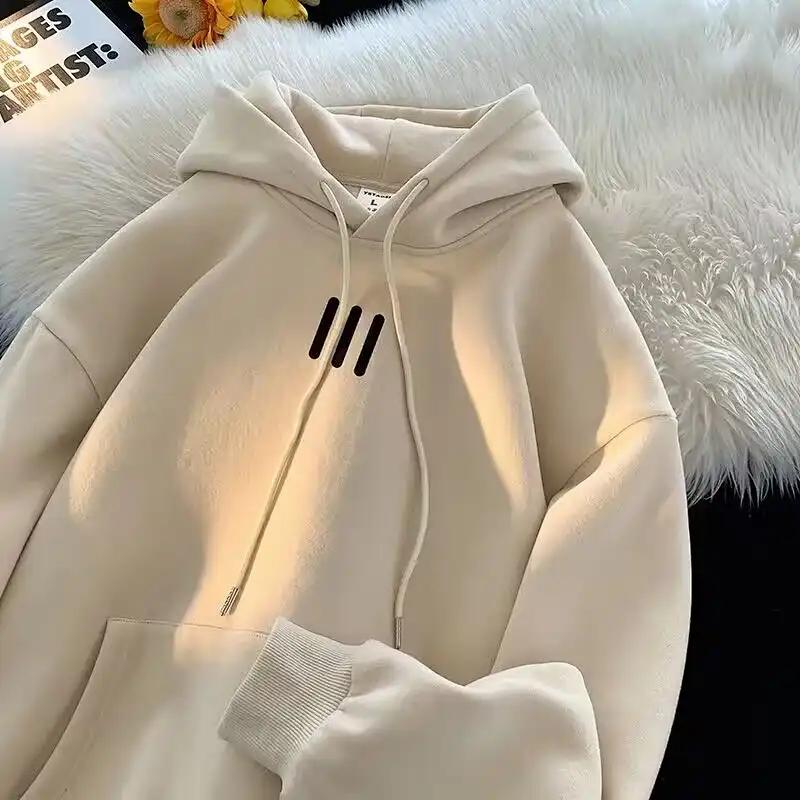 Couple Vintage Loose Hooded Sweatshirt For Men Women Autumn Winter
