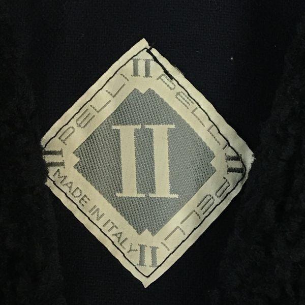 Made in Italy Vintage Boa Collar Leather Riders Jacket Men’s L Black(USED)