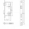 Lob Mortise Lock Yeti 72/55 for Cylinder Right