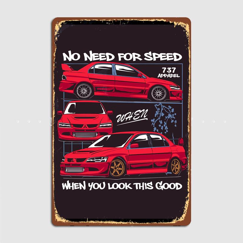 Lancer Evolution Evo X 3000 GT Oldtimer Retro Poster Metallschild Poster Schlafzimmer Interieur Wand Heimdeko Raumdekoration