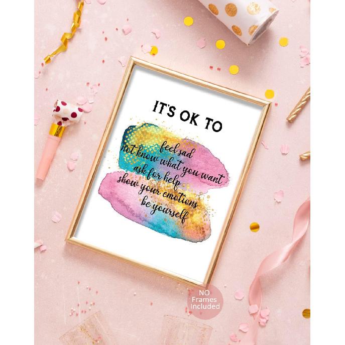 MTL HOE Encouraging Self Improvement Motivational Sayings Art Posters, Piring Positive Affirmations Quotes Wall Decor, Uplifting Gifts For Women Teen