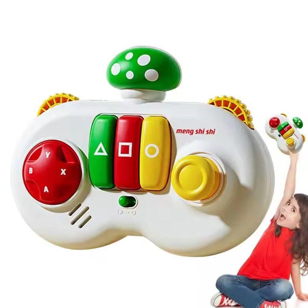

Plastic Cartoon Baby Handheld Toys Mushroom Head Montessori Baby Toys for Kids Ages 3 зелений