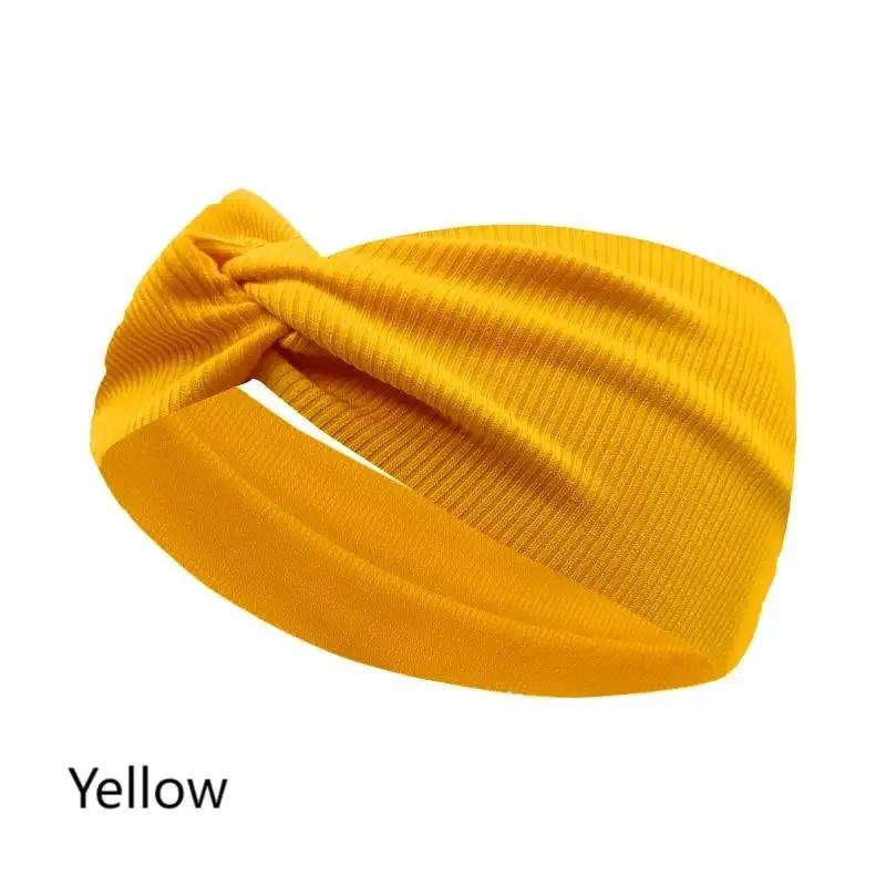 Women Cross Solid Color Hair Bands Girls Fashion Leopard Print Elastic Knitted Headbands Vintage Turban Make Hair Accessories