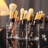 Klarer Acryl Make-up-Pinselhalter Organizer mit staubdichter Abdeckung für Kosmetik Lippenstifte Stifte Schminktisch Aufbewahrungsbecher