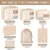 7Pcs Travel Organizer Set Folding Storage Bags Wardrobe Cube Suitcase Packing Luggage for Clothes & Shoes