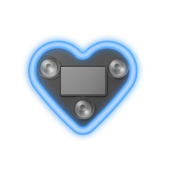 Solar Heart Shape Neon Light for Car Window Waterproof LED Mood Lamp with Suction Cup Romantic Atmosphere Decor