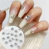 10Pieces Flatback Glass Nails Rhinestones Crystal Charm Nail Art Flatback Gems
