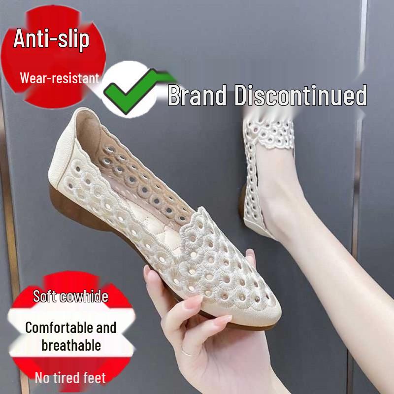 Women's 2025 Wear-resistant Summer Slip-on Sandals - Anti-odor, Breathable, Lightweight Flats