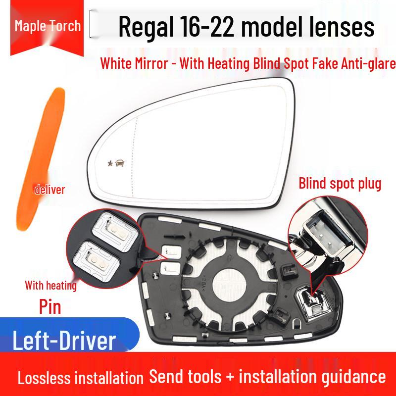 Compatible Rearview Mirror Shell for 2016-2022 Buick LaCrosse: Reversing Turn Signal Exterior Mirror Lens & Frame