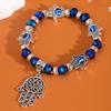 European and American Simple Glass Beads Devil's Eye Palm Pendant Women's Bracelet Bracelet