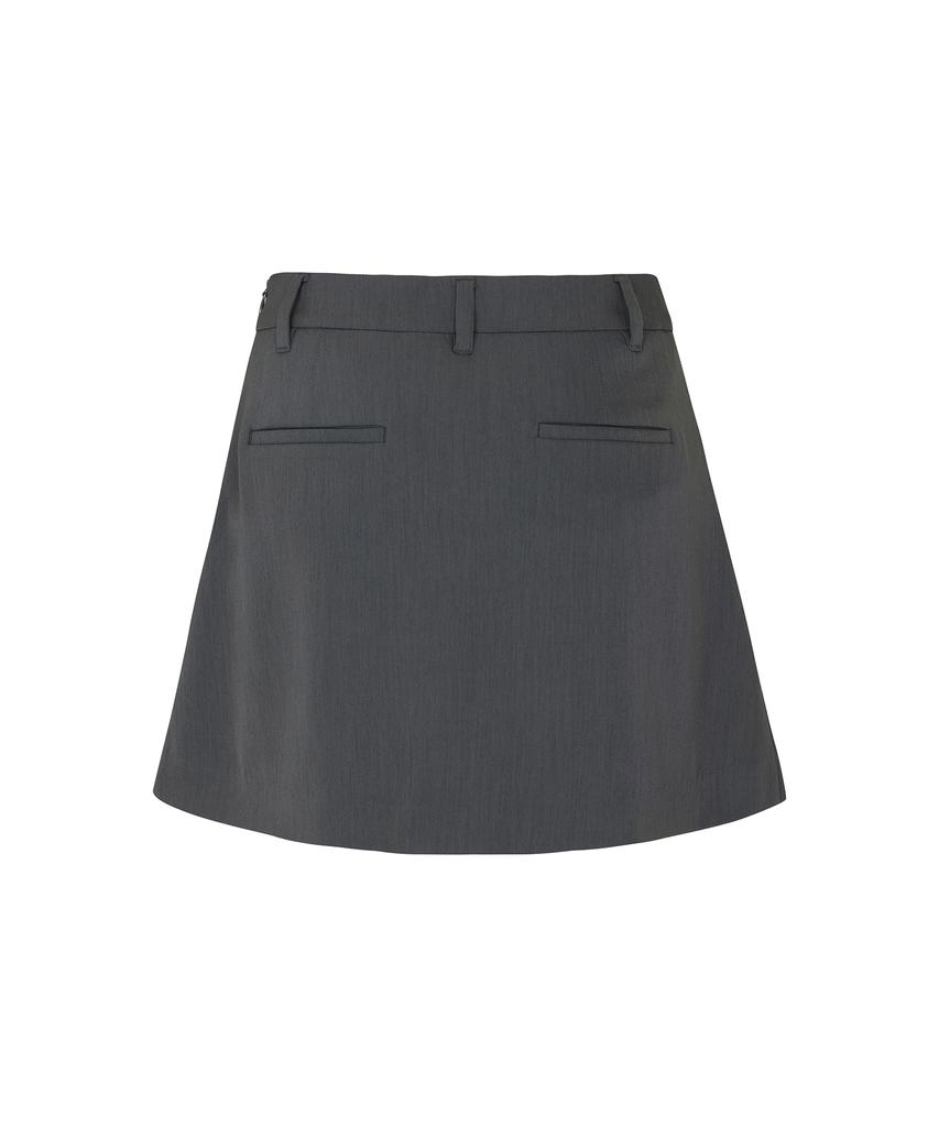 Peulleibu Classic Twill Skirt W/Inner Pants_Grey
