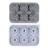 Custom 3D Rose Flower Shape Grids Ice-Cube Molds DIY Homemade Whiskey Reusable Silicone Ice Cube Tray With Lid