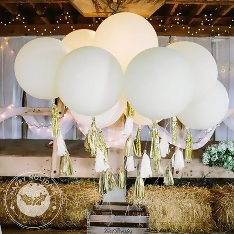 Giant White Round Balloons 5-36inch Wedding Latex Helium Pastel Matte Pure White Baloes Arch Garland Birthday Decoration Globos