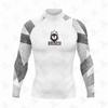 FRENESI Herren UPF 50 Langarm Rash Guard Surfen Tauchen Schwimmen UV-Schutz Schnelltrocknend Neoprenanzug Oberteil