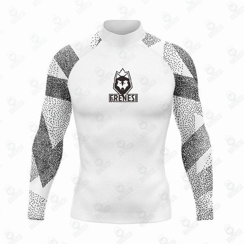 FRENESI Herren UPF 50 Langarm Rash Guard Surfen Tauchen Schwimmen UV-Schutz Schnelltrocknend Neoprenanzug Oberteil