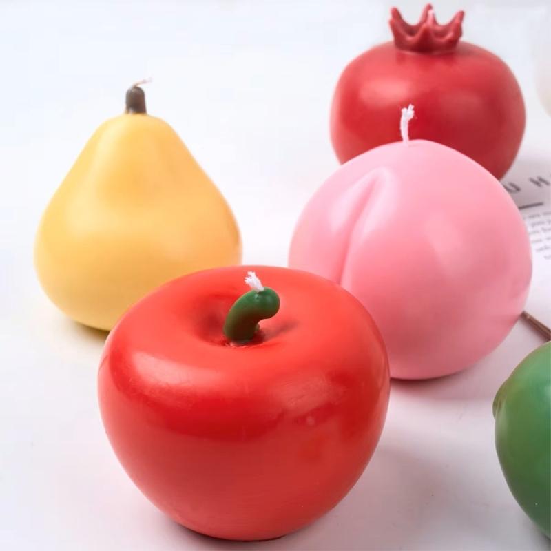 Fruit Themed Silicone Candle Molds for Epoxy Resin Handmade Candle Soap Fondant Candy Cake Molds Chocolate Molds