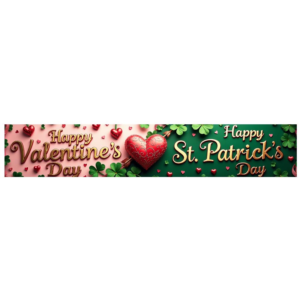Romantic Large Decoration Shamrock Theme Party Event Banner for StPatrick's Day Holiday Party Romantic Event