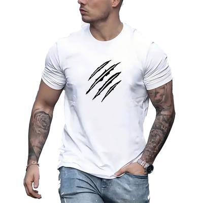 Casual Style Scratch Everyday Comfort 100% Cotton T-Shirt Soft Fabric Round Neck Short Sleeve Tee Unisex