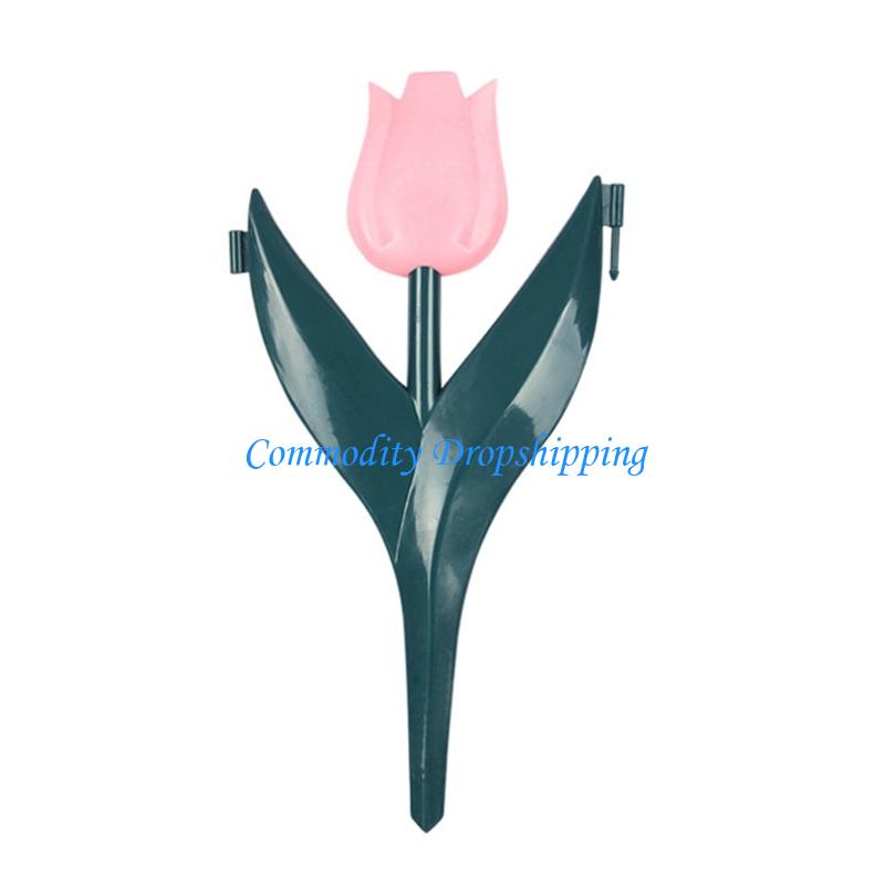 

Y5JC Decorative Tulips Flower Design Fence PVC Garden Fence for Interlocking of Yard and Pathway Borders Gardening Supply рожевий