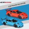 1/18 Scale Welly Porsche 911 GT3 RS Alloy Car Model Diecasts Metal Toy Vehicles Car Model High Simulation Collection Childrens Gifts