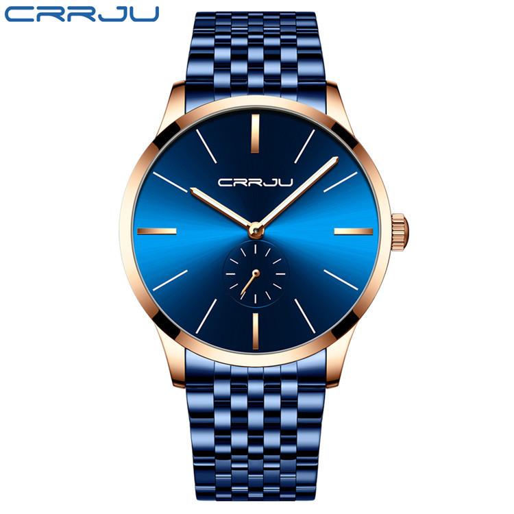 

CRRJU-2166 Мужские часы со стальным ремешком Модные мужские часы из нержавеющей стали со стальным ремешком