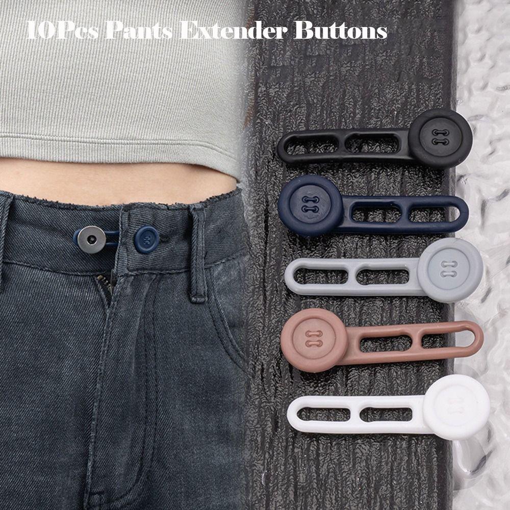 10Pçs Expandidores de Botão Elásticos para Camisas Extensor de Gola Alívio de Gola Colares Apertados para Camisa Vestido Calças