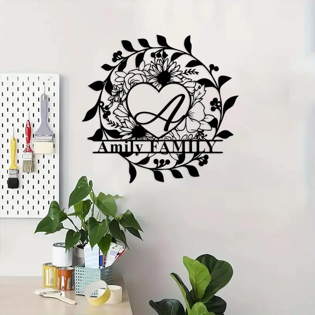 Metal Family Name Sign, Personalized Wall Art, Housewarming Gift, Wedding Decor, Metal Monogram