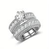Multi-layer Diamond Ring Set. Luxurious Shine for Valentine’s and Anniversaries—symbolizes Romantic Commitment.
