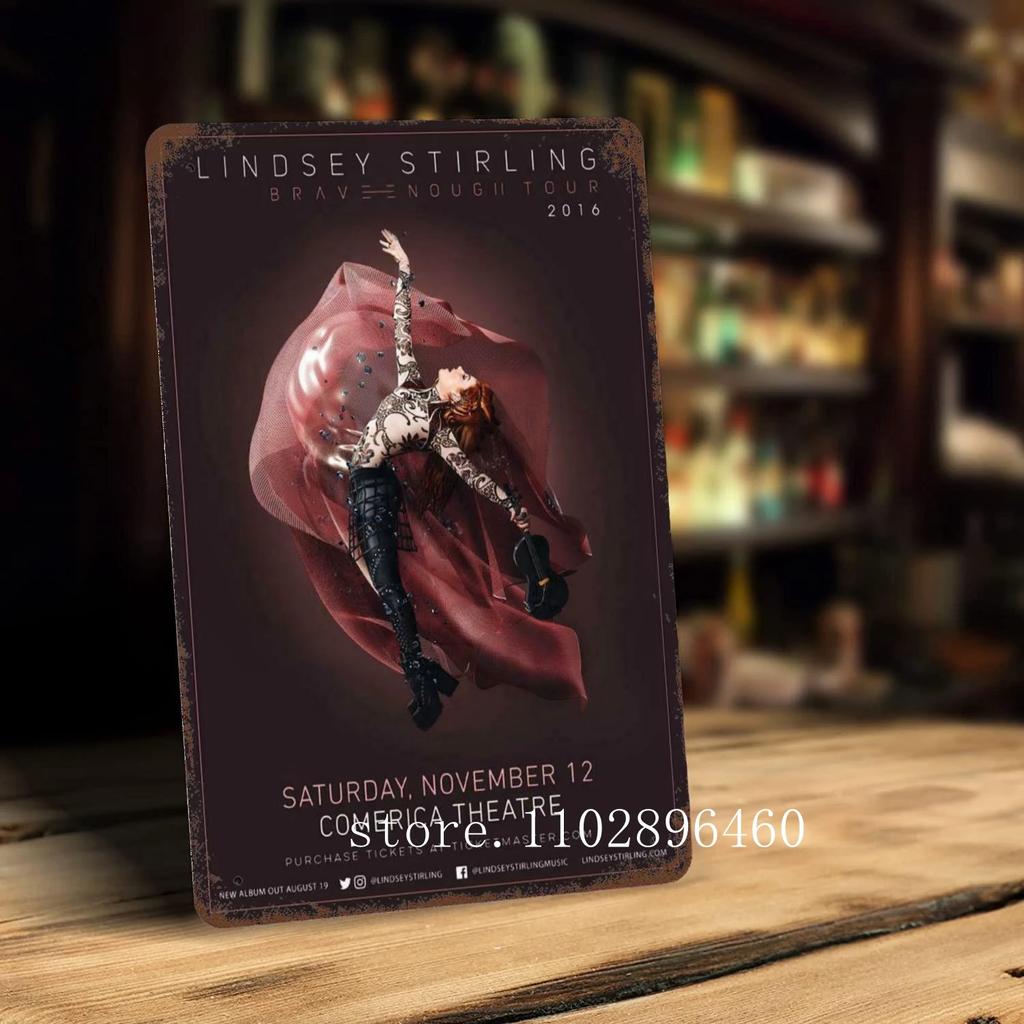 lindsey stirling Metal Plaques & Signs wall decor Vintage Tin Signs Captain Metal Poster Decor for Bar Pub Club Wall Decoration