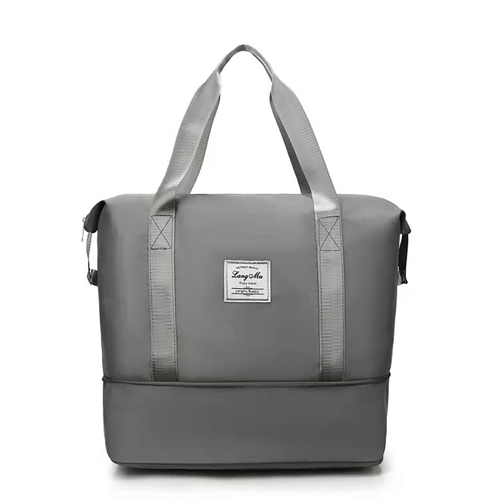 

Сухое и влажное разделение, водонепроницаемая дорожная сумка большой емкости из ткани Оксфорд, сумка для фитнеса One Size серый