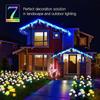 1/2/4PCS Chic Rose LED Lights Flower Lamp Garden Yard Outdoor Path Lawn Power Decoration