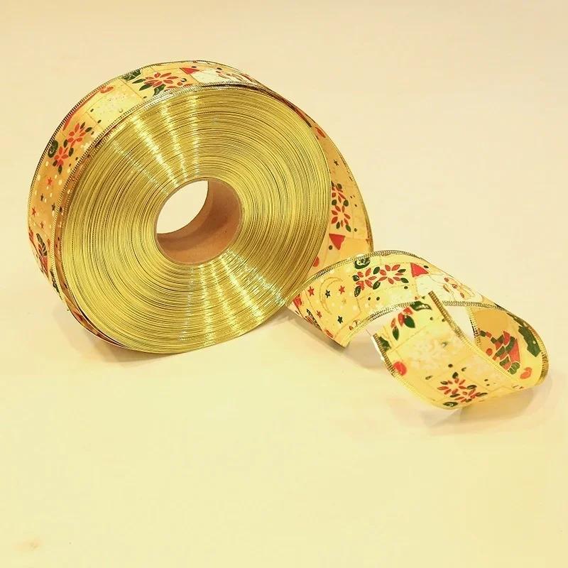 1pcs Christmas Decoration Ribbon Christmas Tree Decoration Ribbon Tie Gift Box Decoration Ribbon