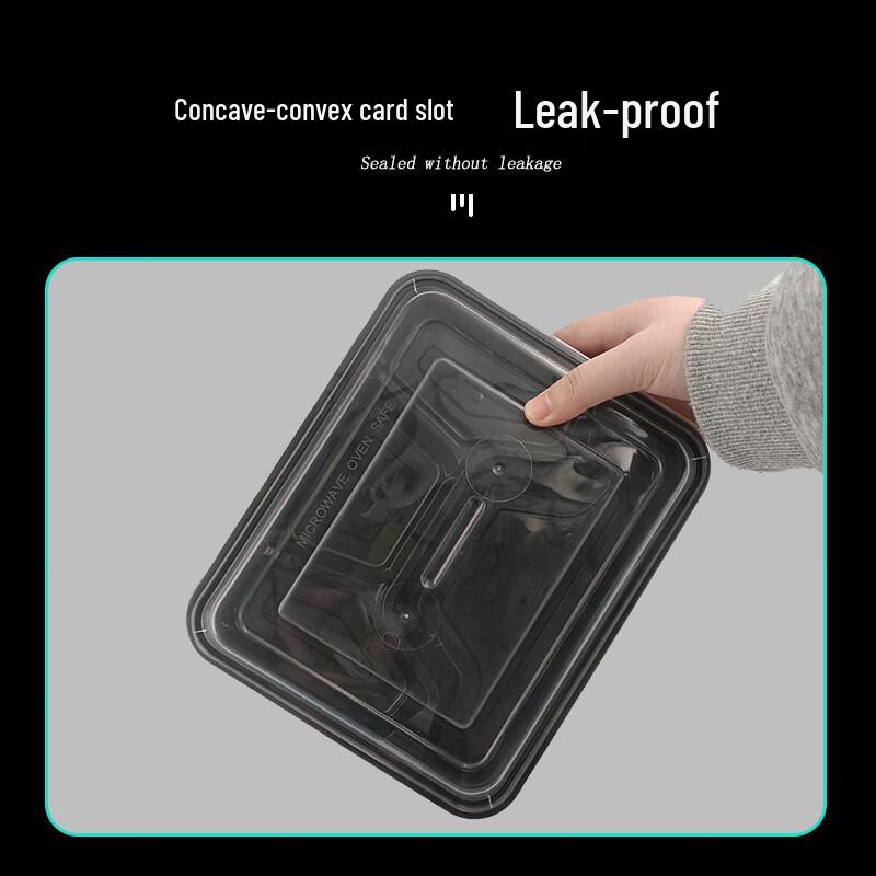 Disposable 4-Compartment Meal Box with High Lid