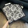 71Cm New Chinese Simulation Silk Square Scarf Soft and Skin-friendly Ink Flower Rhyme Printing Silk Scarf Neck Sunscreen Small Scarf