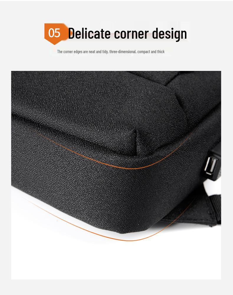 Men's Waterproof Oxford Crossbody Chest Bag - Casual Sling Bag with Large Capacity
