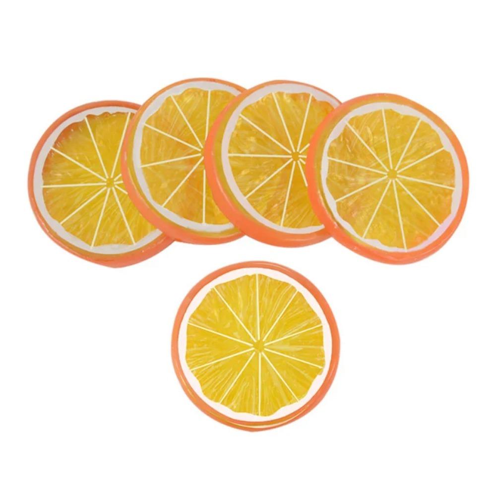 6 Artificial Lemon Slices Blocks Props Simulation Fake Fruit Realistic Model Party Home Kitchen Restaurant Christmas Decoration