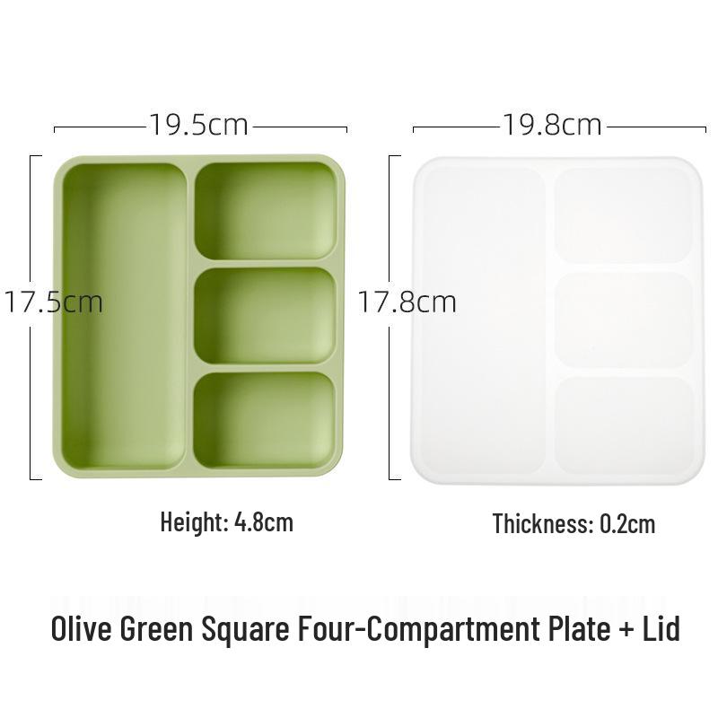 Silicone Suction Cup Placemat & Divided Plate Set for Babies & Toddlers - Includes Fork & Spoon, Food Grade & Heat Resistant.