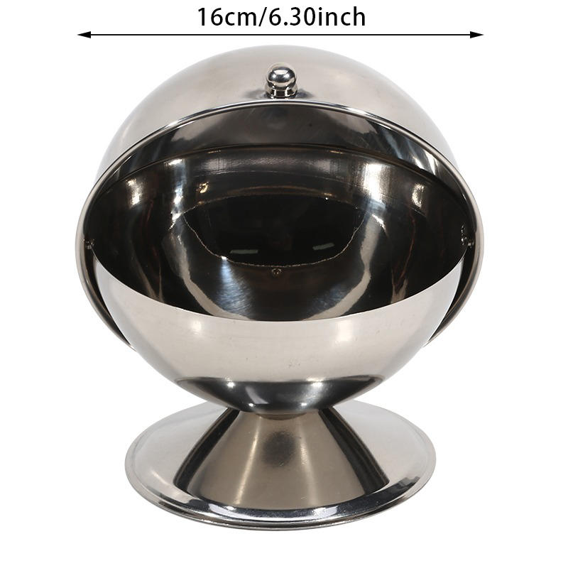 1pcs Leak-proof Storage Jar, Stainless Steel Spherical Seasoning Jar with Flip Lid - Perfect for Storing Seasonings and Candies