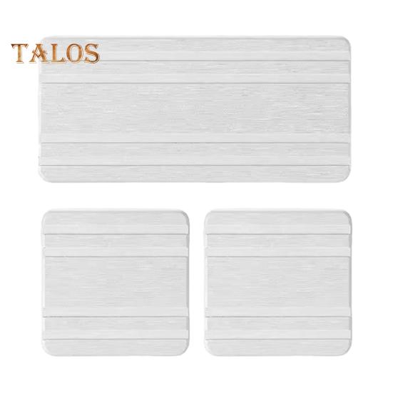 

3 шт. водопоглощающий каменный поднос в полоску дизайн быстросохнущий сливной коврик для раковины противоскользящий держатель для мыла для кухни ванная комната туалетные столики белый