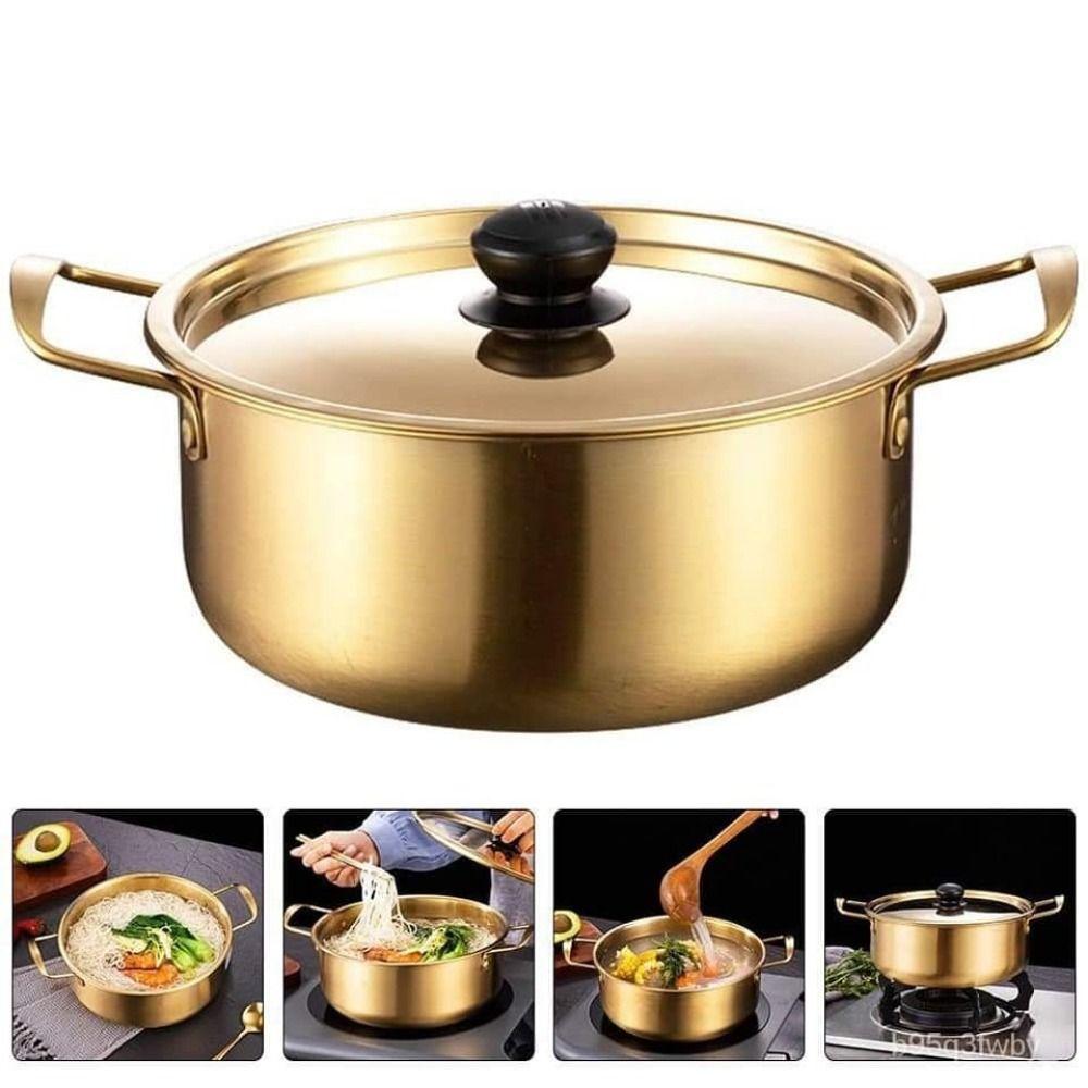 Nerezový hrnec na polévku s poklicí Hot Pot Korejský hrnec na ramen Kempingové nádobí