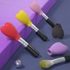 3Pcs Silicone Makeup Brush Covers Brush Bubbles for Protecting Bristles From Getting Crushed and Keeping Cosmetic Bag Clean